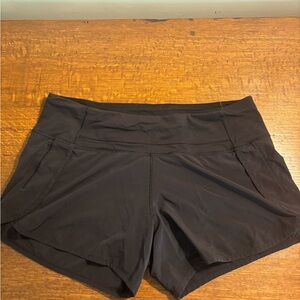 Lululemon black speed up shorts